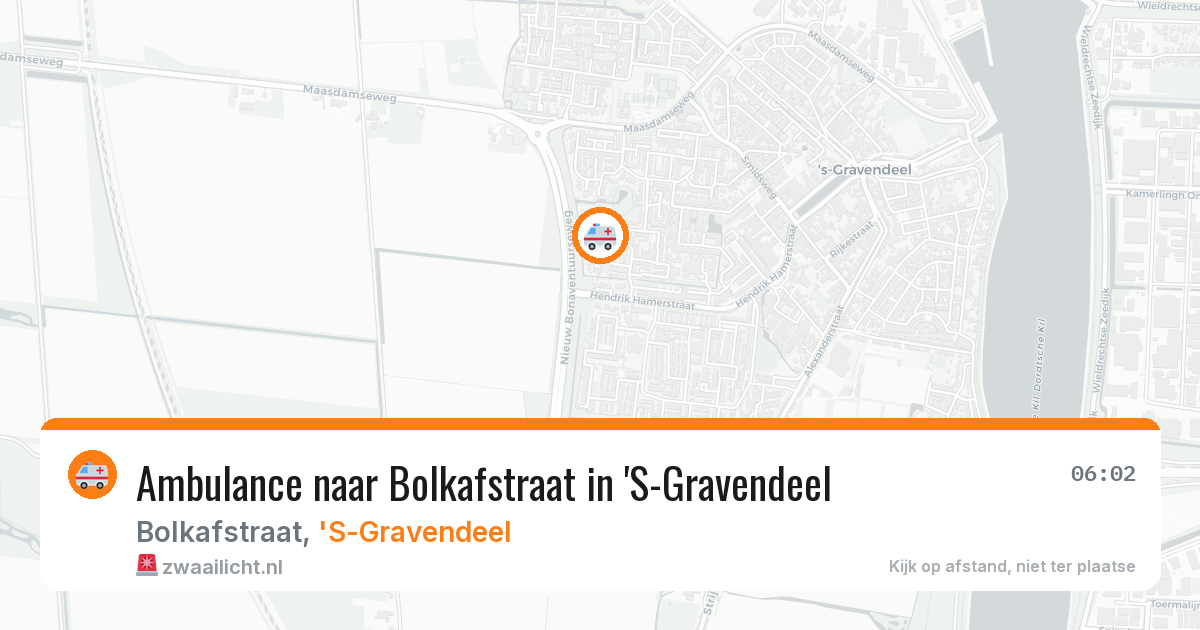 Ambulance naar Bolkafstraat in 'S-Gravendeel — 29 mei 2026