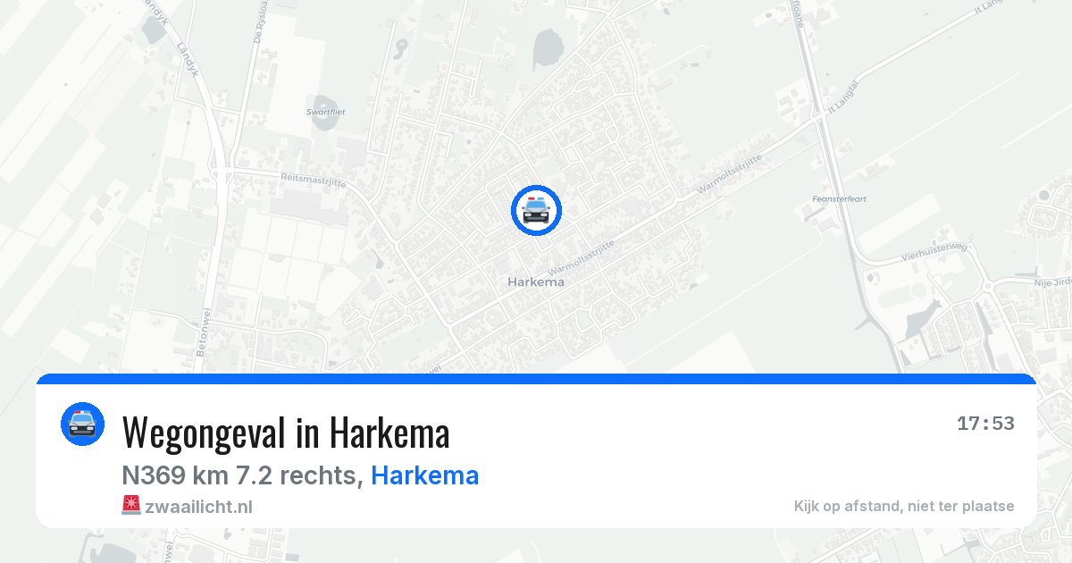 Wegongeval in Harkema — 3 jun 2026