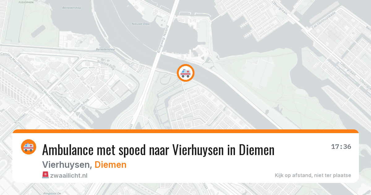 Ambulance met spoed naar Vierhuysen in Diemen — 17 mrt 2026
