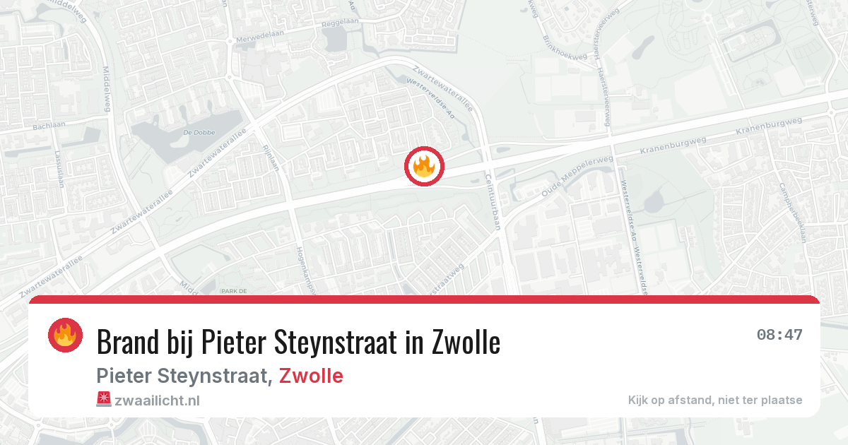 Brand bij Pieter Steynstraat in Zwolle — 26 mei 2026