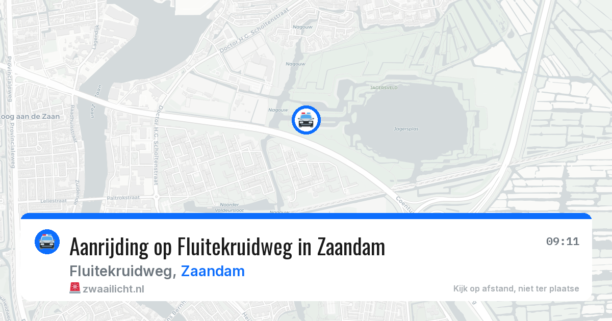 Aanrijding op Fluitekruidweg in Zaandam — 9 apr 2026