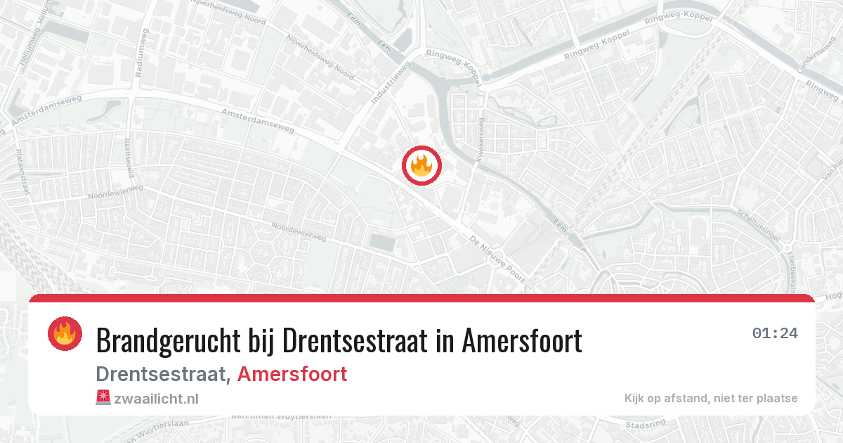 Brandgerucht bij Drentsestraat in Amersfoort — 29 jun 2026