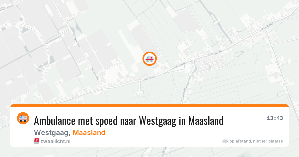 Ambulance met spoed naar Westgaag in Maasland — 24 jun 2026