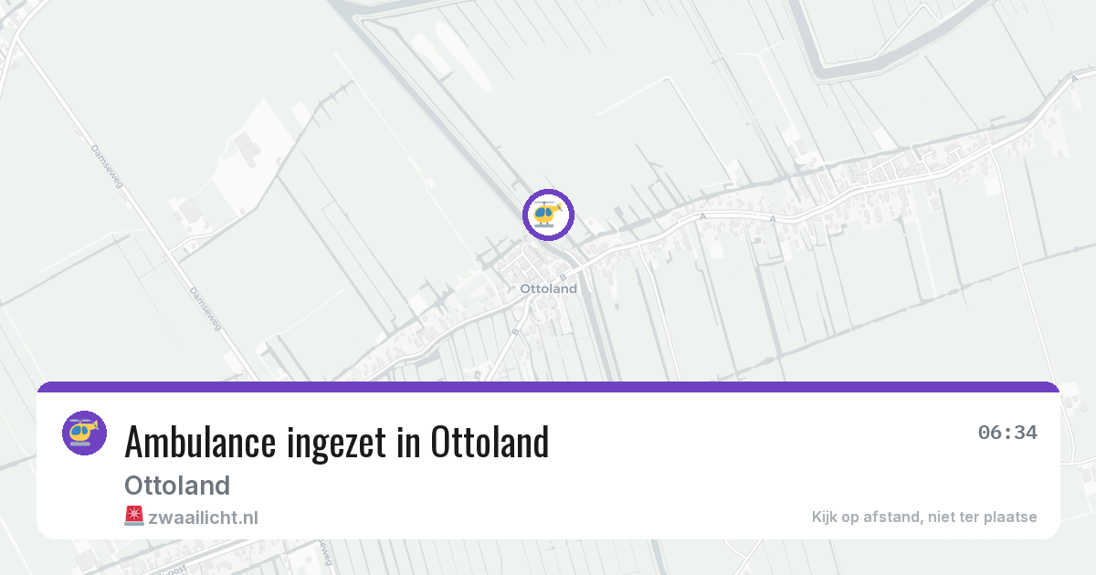 Ambulance ingezet in Ottoland — 15 mrt 2026