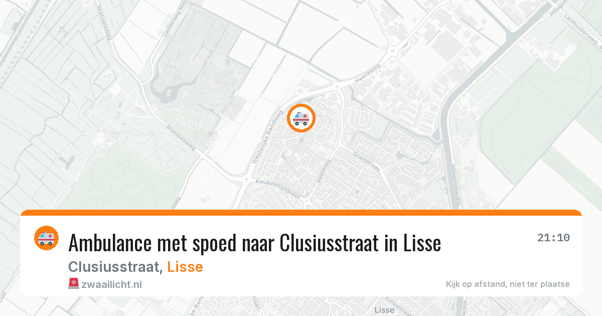 Ambulance met spoed naar Clusiusstraat in Lisse — 8 feb 2026