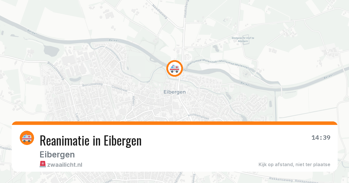Reanimatie in Eibergen — 9 aug 2026
