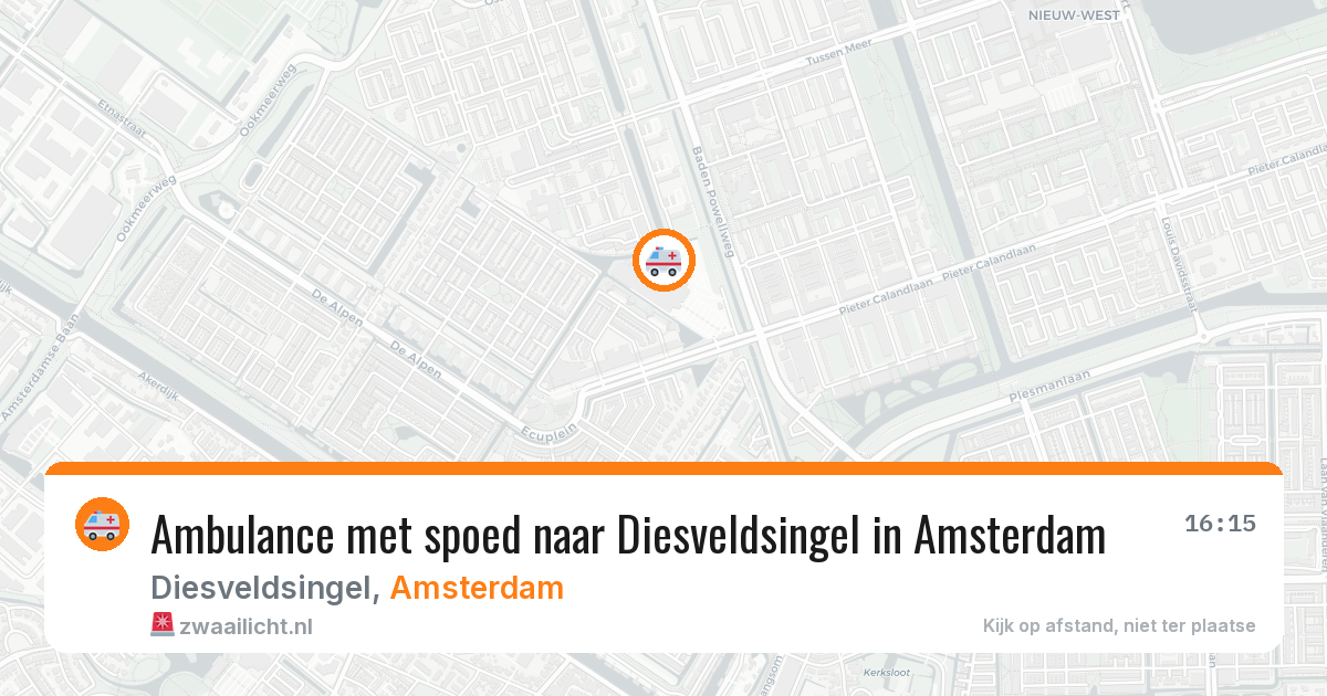 Ambulance met spoed naar Diesveldsingel in Amsterdam — 29 mei 2026