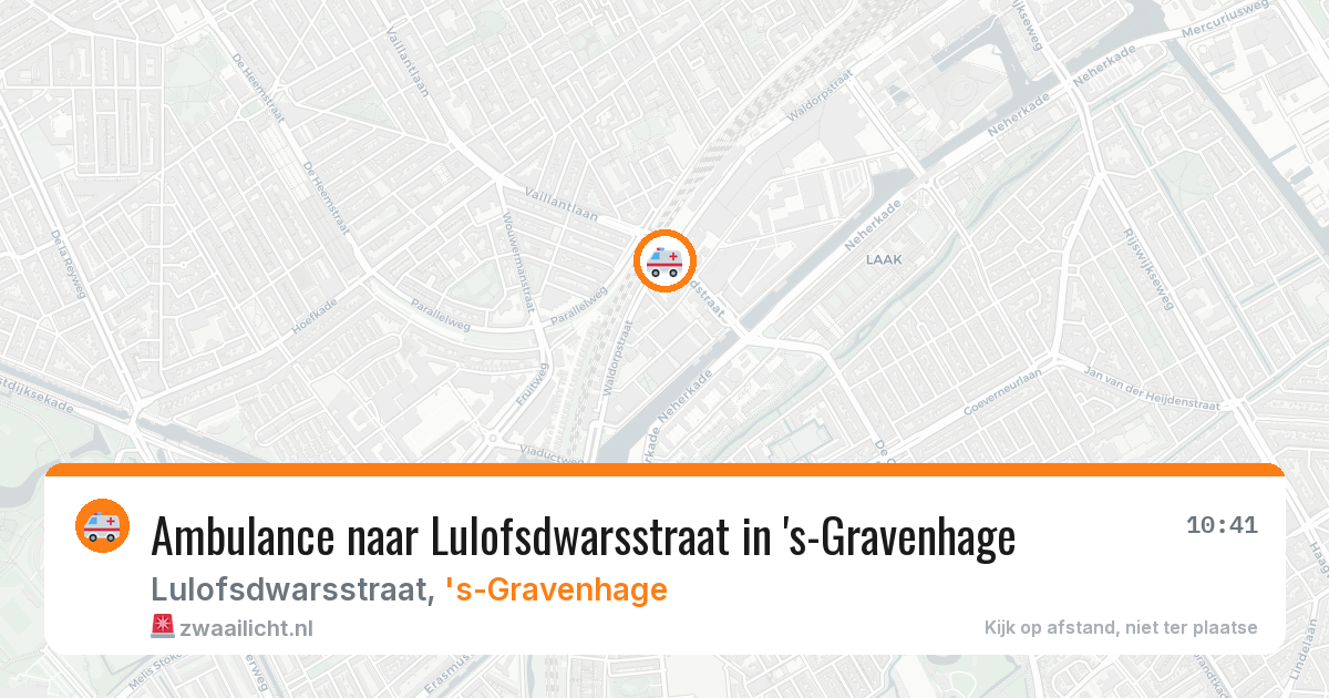 Ambulance naar Lulofsdwarsstraat in 's-Gravenhage — 6 jun 2026