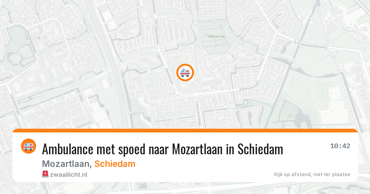 Ambulance met spoed naar Mozartlaan in Schiedam — 22 mrt 2026
