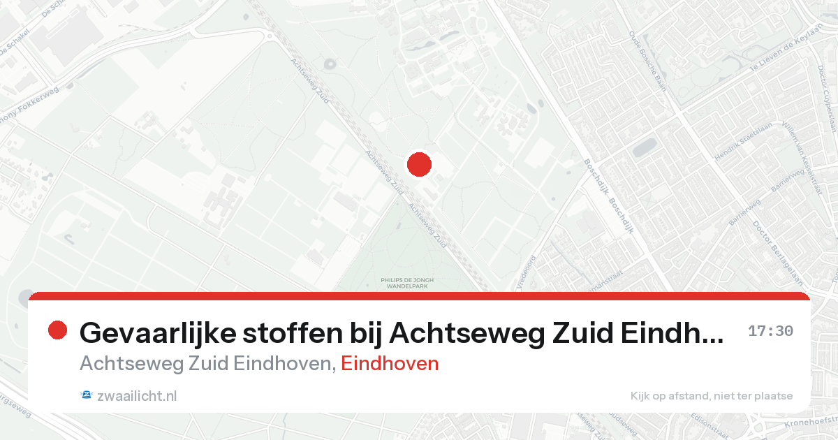 Gevaarlijke stoffen bij Achtseweg Zuid Eindhoven in Eindhoven — 20 aug 2026