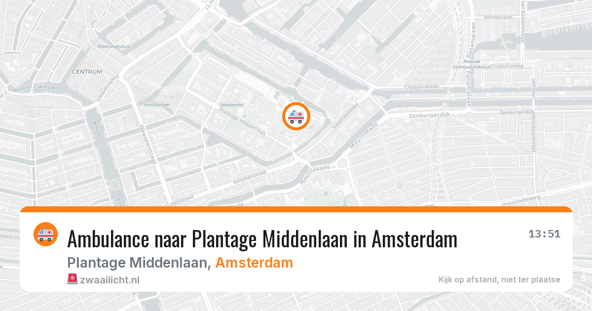 Ambulance naar Plantage Middenlaan in Amsterdam — 12 apr 2026