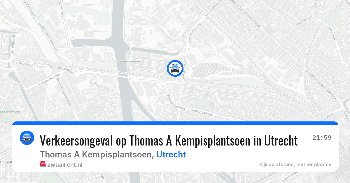 Verkeersongeval op Thomas A Kempisplantsoen in Utrecht — 4 jul 2026