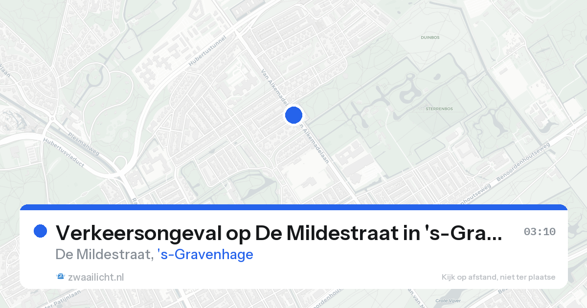 Verkeersongeval op De Mildestraat in 's-Gravenhage — 23 aug 2026