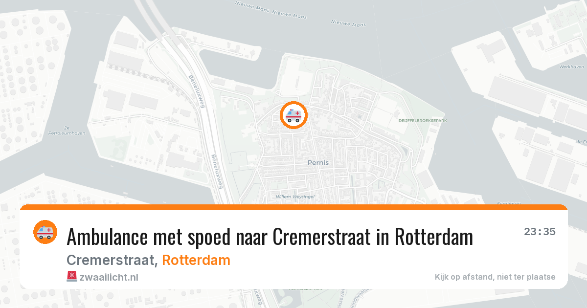 Ambulance met spoed naar Cremerstraat in Rotterdam — 5 jul 2026
