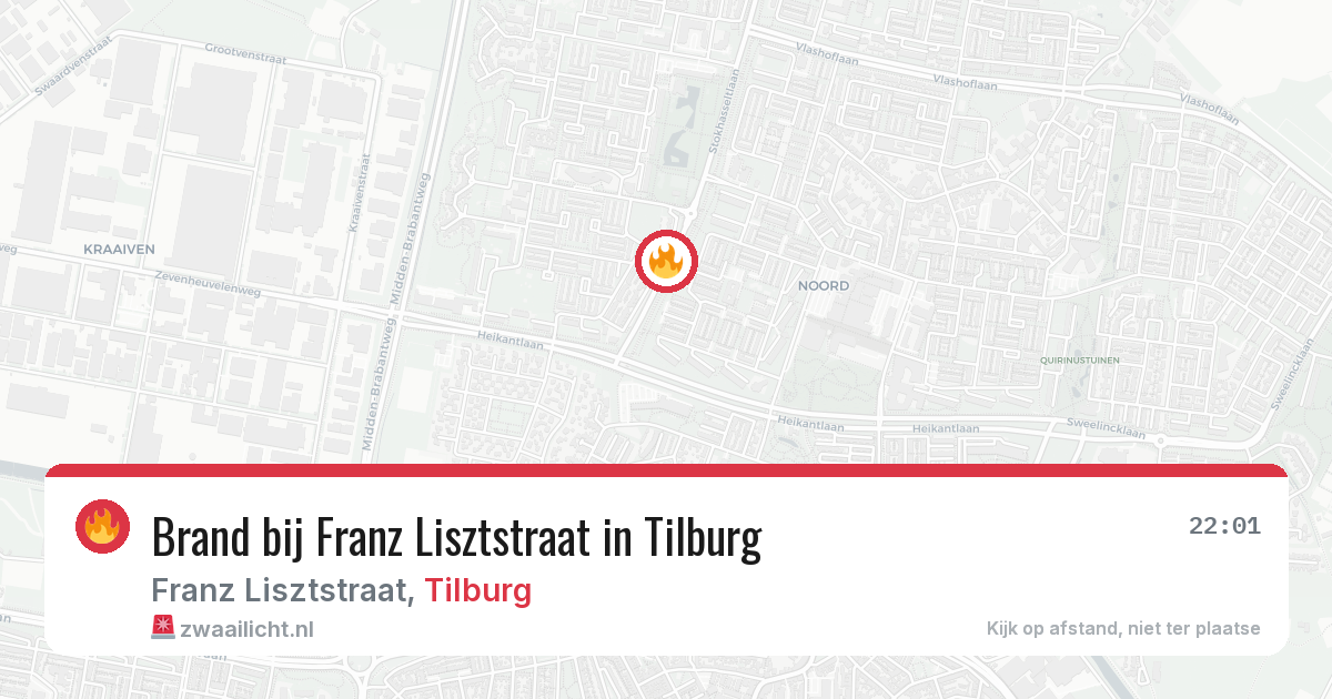 Brand bij Franz Lisztstraat in Tilburg — 31 mei 2026