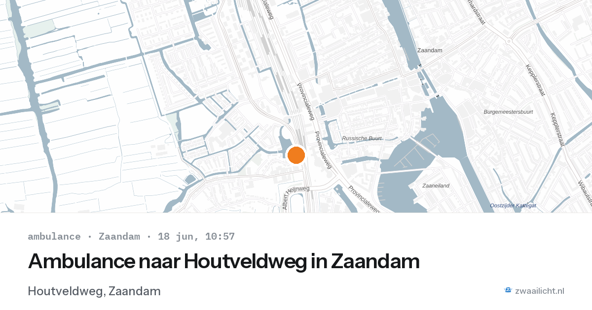 Ambulance naar Houtveldweg in Zaandam — 18 jun 2026