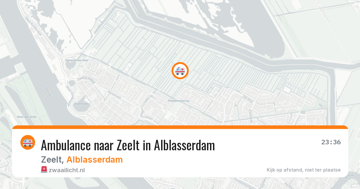 Ambulance naar Zeelt in Alblasserdam — 21 mei 2026
