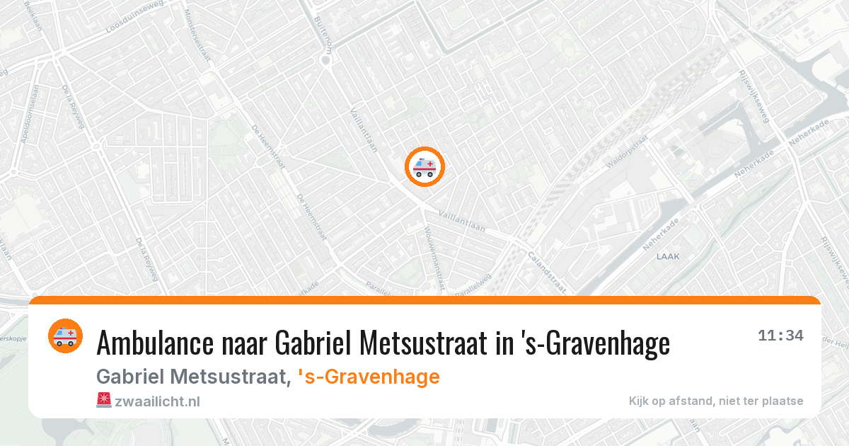 Ambulance naar Gabriel Metsustraat in 's-Gravenhage — 26 jun 2026