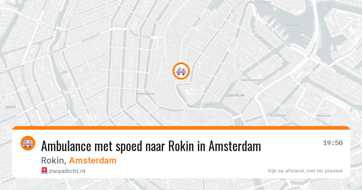 Ambulance met spoed naar Rokin in Amsterdam — 31 jul 2026