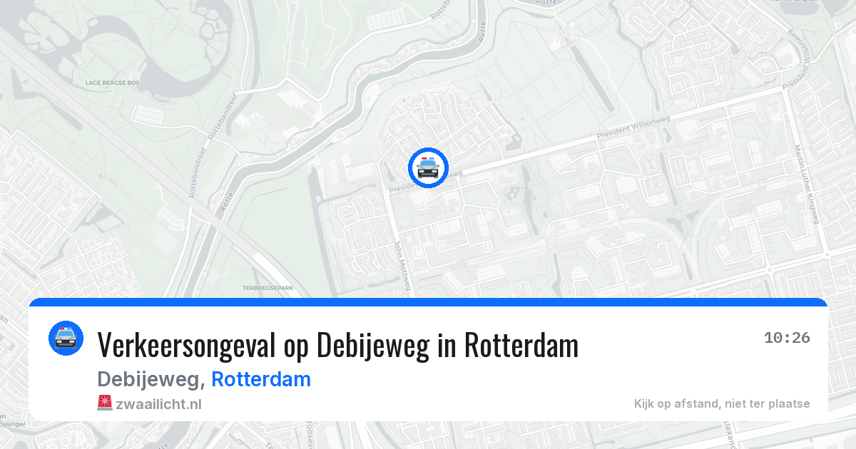 Verkeersongeval op Debijeweg in Rotterdam — 24 jun 2026