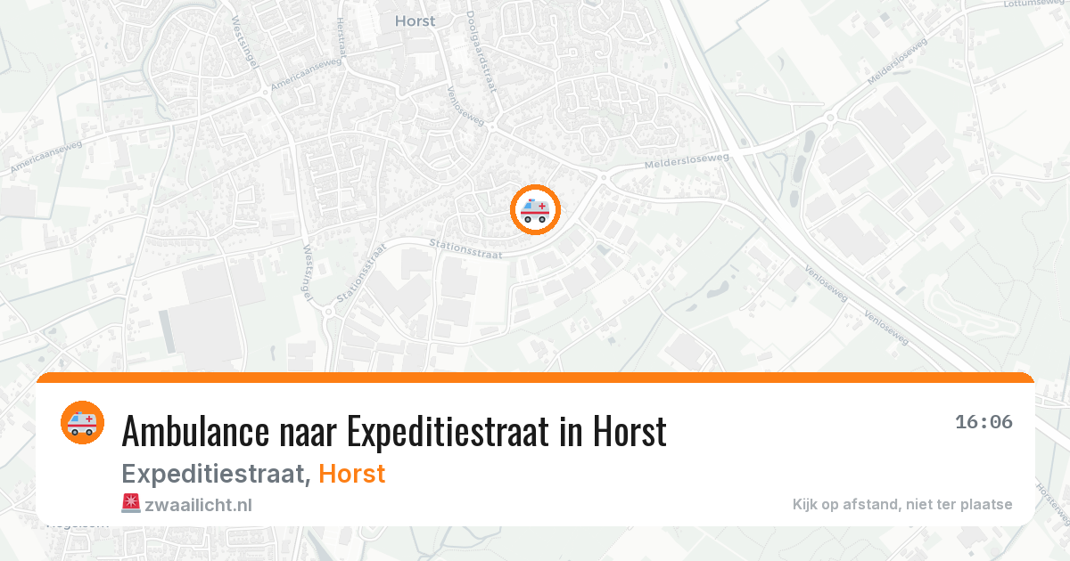 Ambulance naar Expeditiestraat in Horst — 14 aug 2026