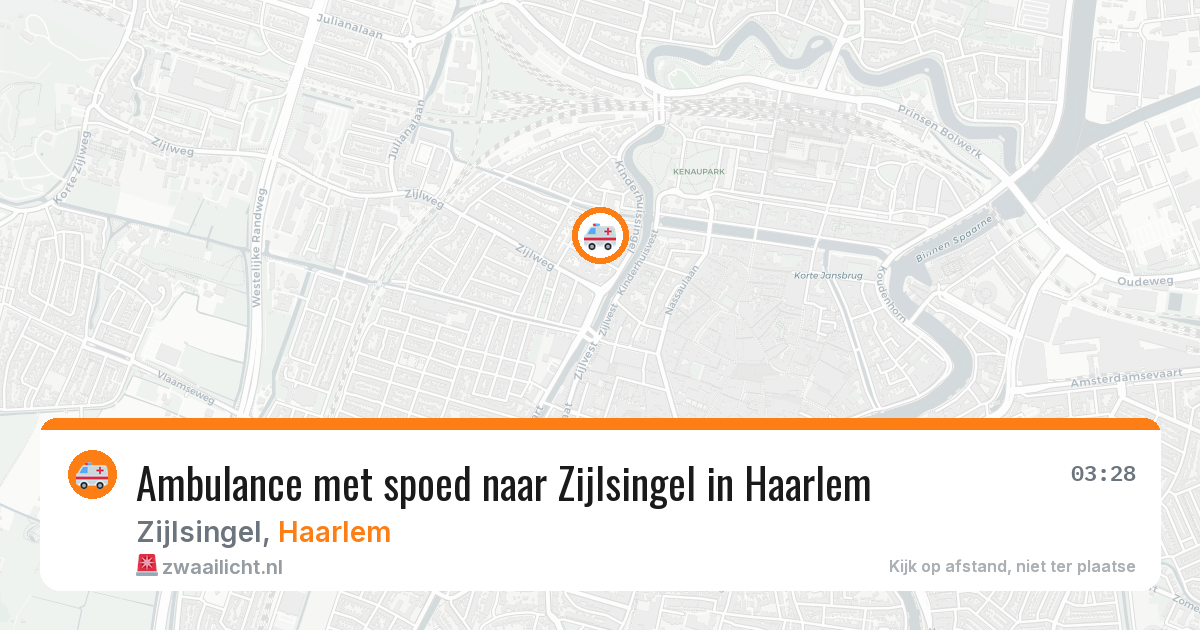 Ambulance met spoed naar Zijlsingel in Haarlem — 28 jun 2026