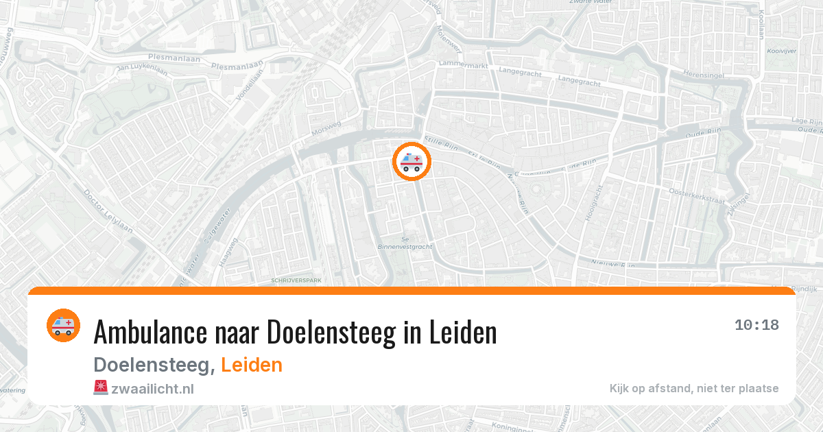Ambulance naar Doelensteeg in Leiden — 3 aug 2026