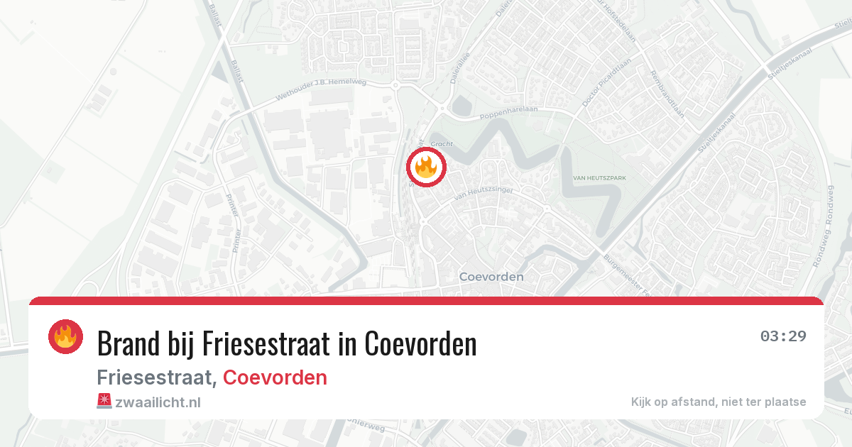 Brand bij Friesestraat in Coevorden — 21 mrt 2026