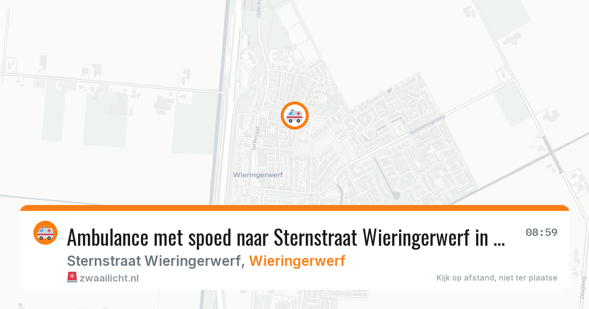 Ambulance met spoed naar Sternstraat Wieringerwerf in Wieringerwerf — 23 feb 2026