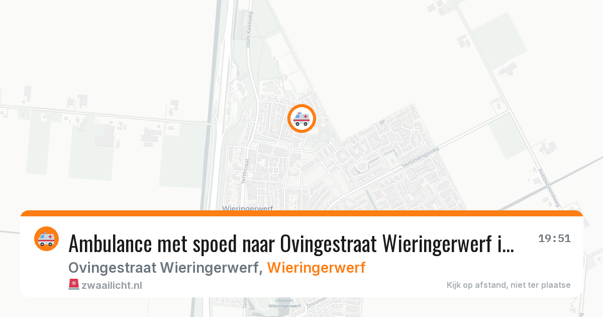 Ambulance met spoed naar Ovingestraat Wieringerwerf in Wieringerwerf — 16 apr 2026