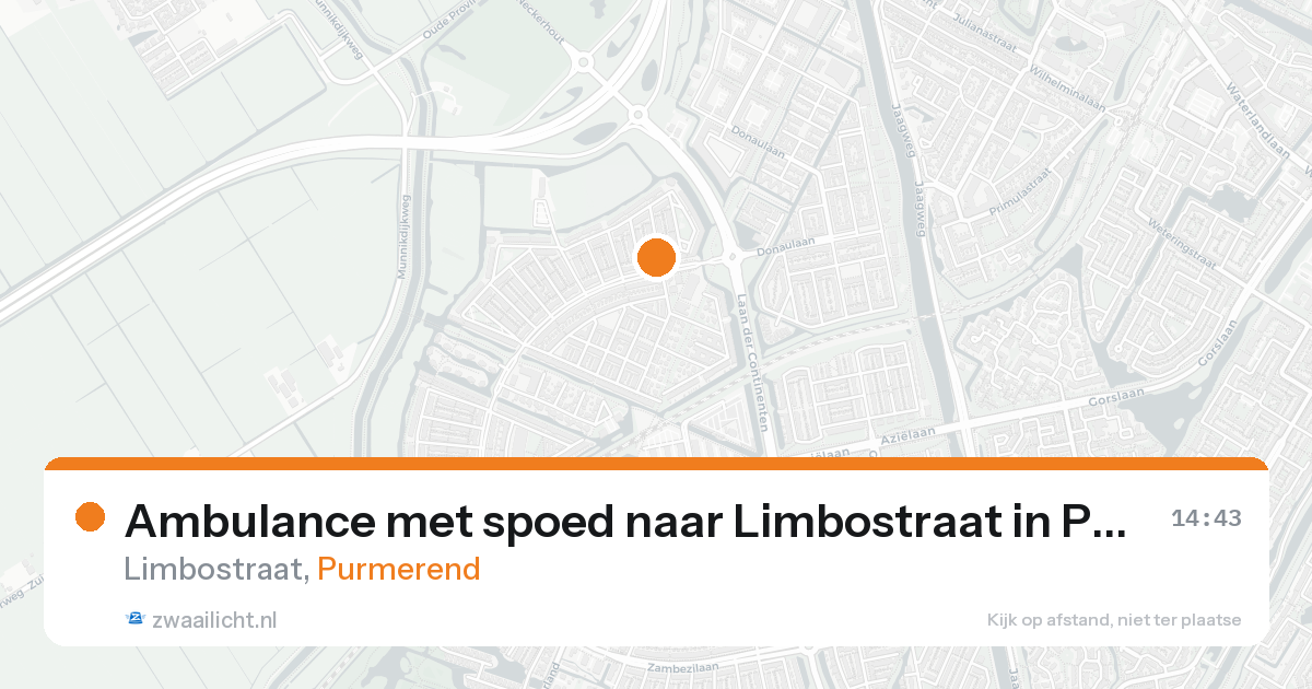 Ambulance met spoed naar Limbostraat in Purmerend — 23 feb 2026