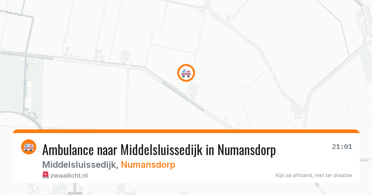 Ambulance naar Middelsluissedijk in Numansdorp — 27 mei 2026