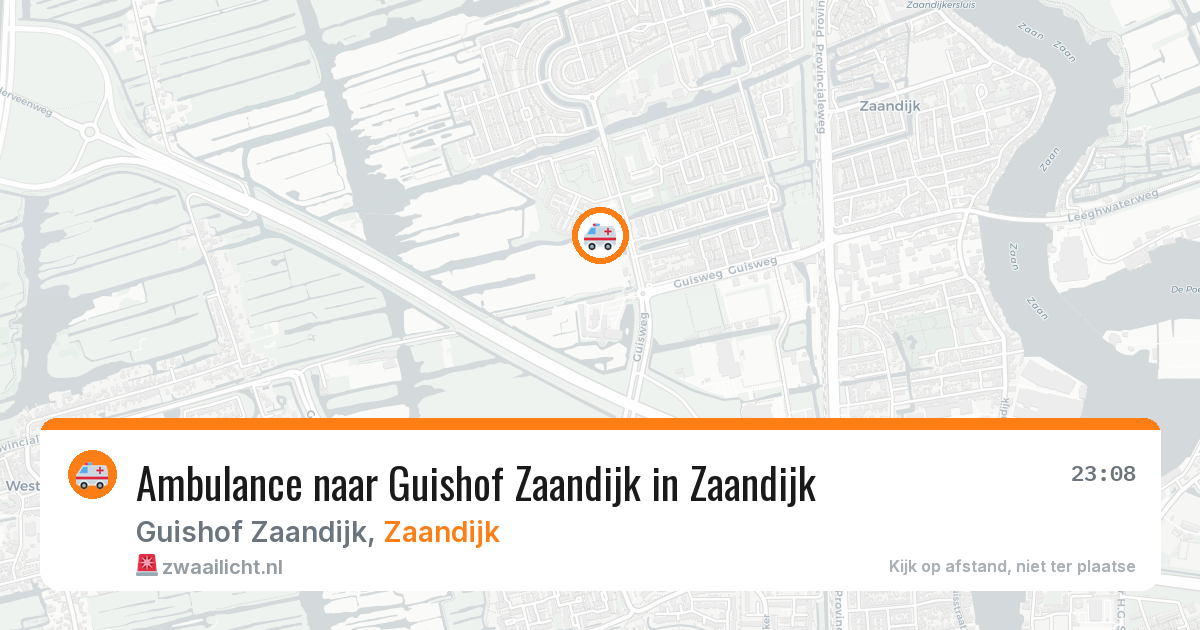 Ambulance naar Guishof Zaandijk in Zaandijk — 2 aug 2026