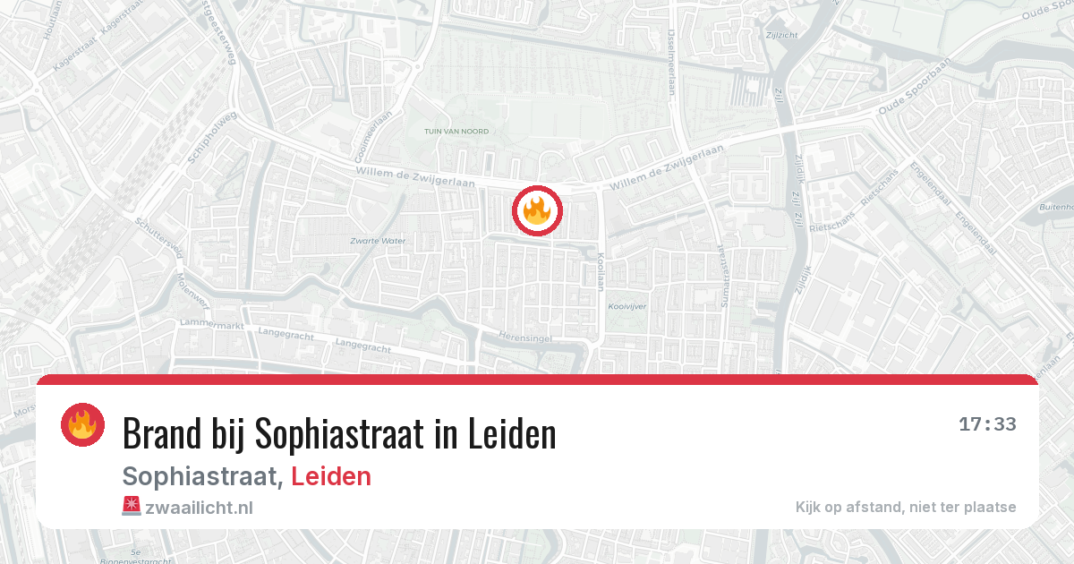 Brand bij Sophiastraat in Leiden — 14 mei 2026