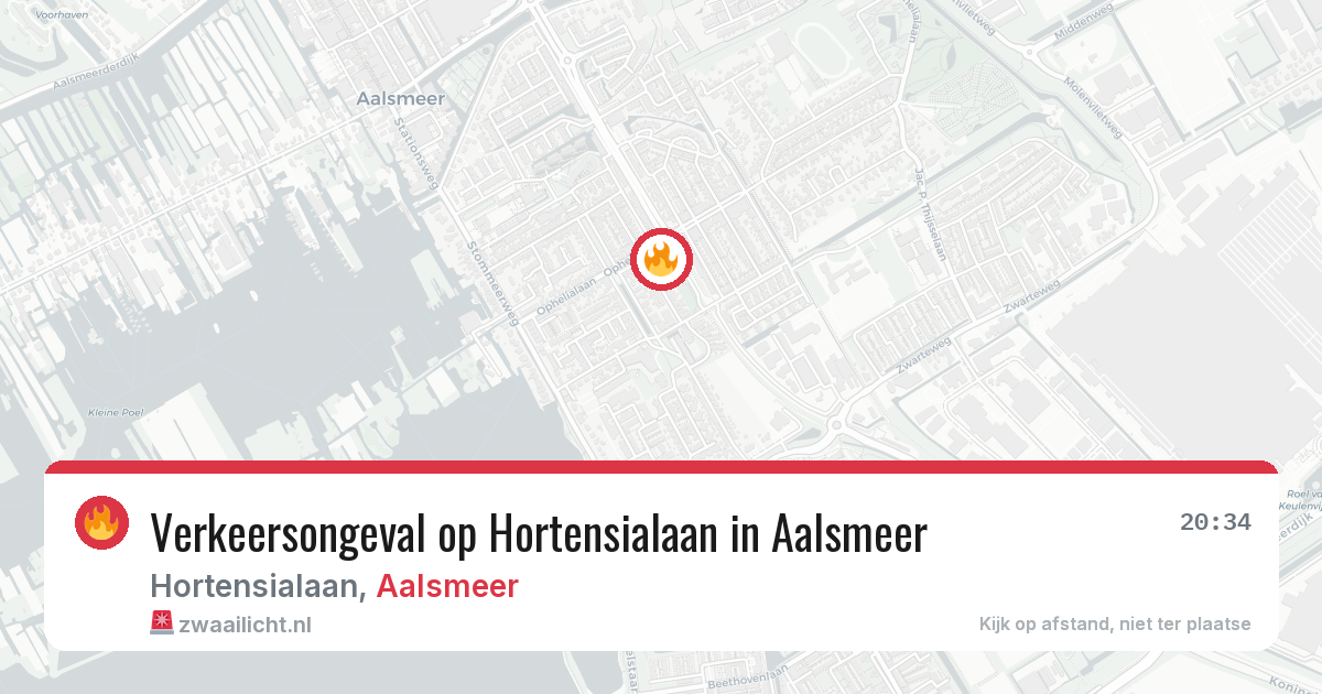 Verkeersongeval op Hortensialaan in Aalsmeer — 5 jun 2026