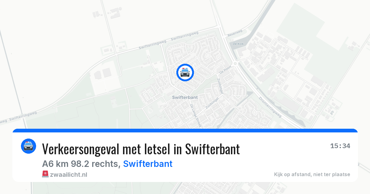 Verkeersongeval met letsel in Swifterbant — 22 apr 2026