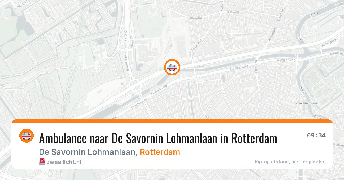 Ambulance naar De Savornin Lohmanlaan in Rotterdam — 18 mrt 2026