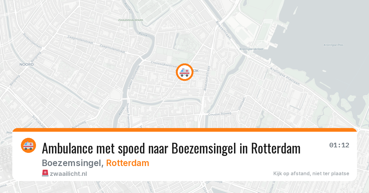 Ambulance met spoed naar Boezemsingel in Rotterdam — 7 apr 2026