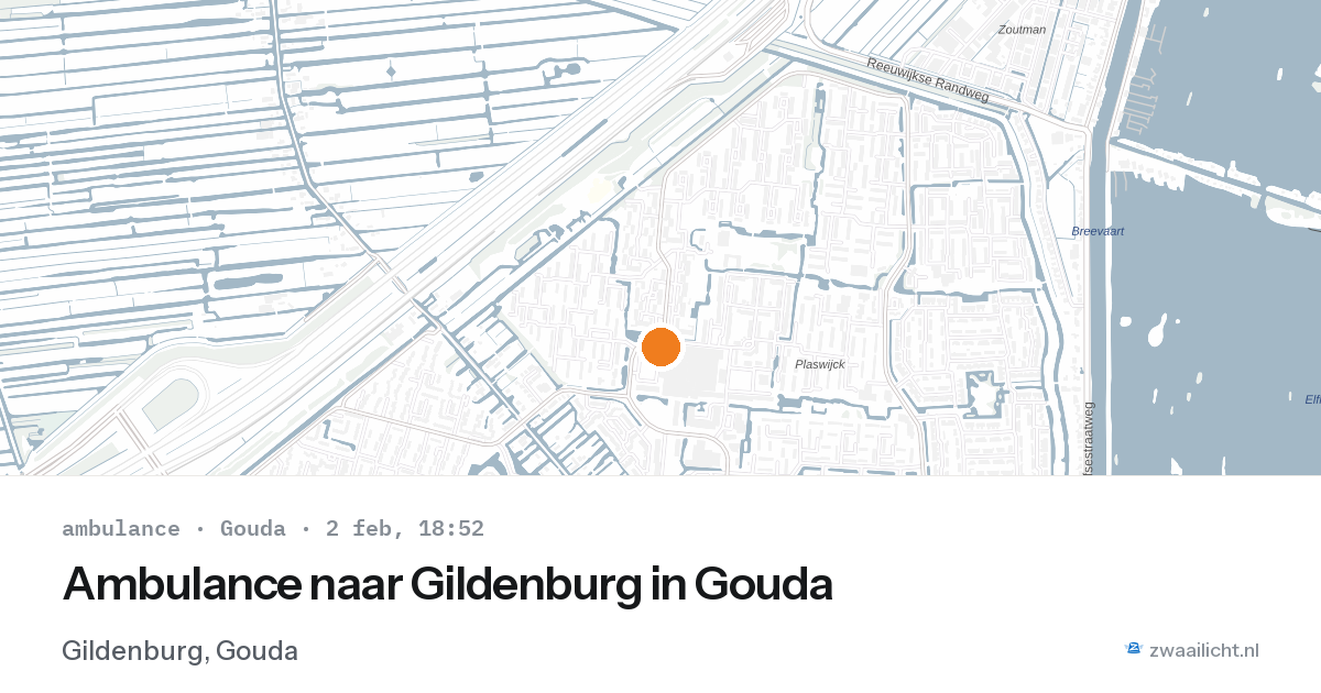 Ambulance naar Gildenburg in Gouda — 2 feb 2026