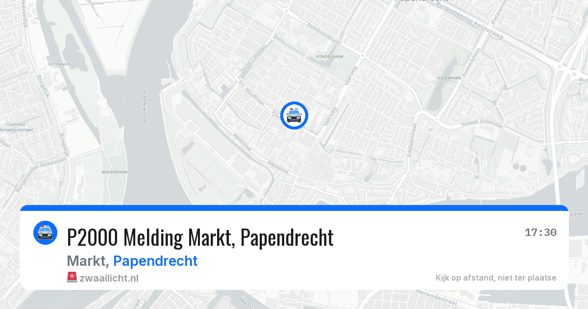 P2000 Melding Markt, Papendrecht — 22 jun 2026