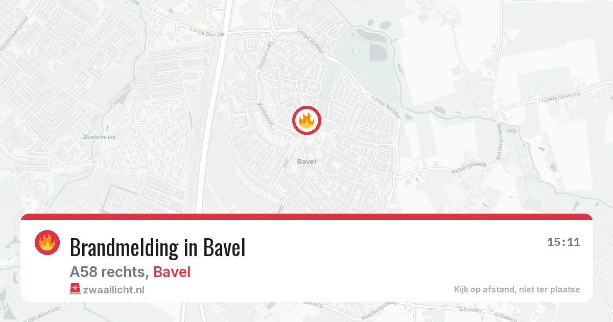 Brandmelding in Bavel — 26 jul 2026