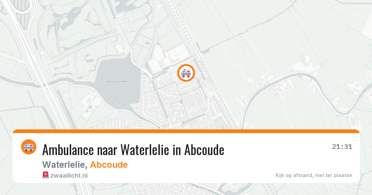 Ambulance naar Waterlelie in Abcoude — 6 apr 2026