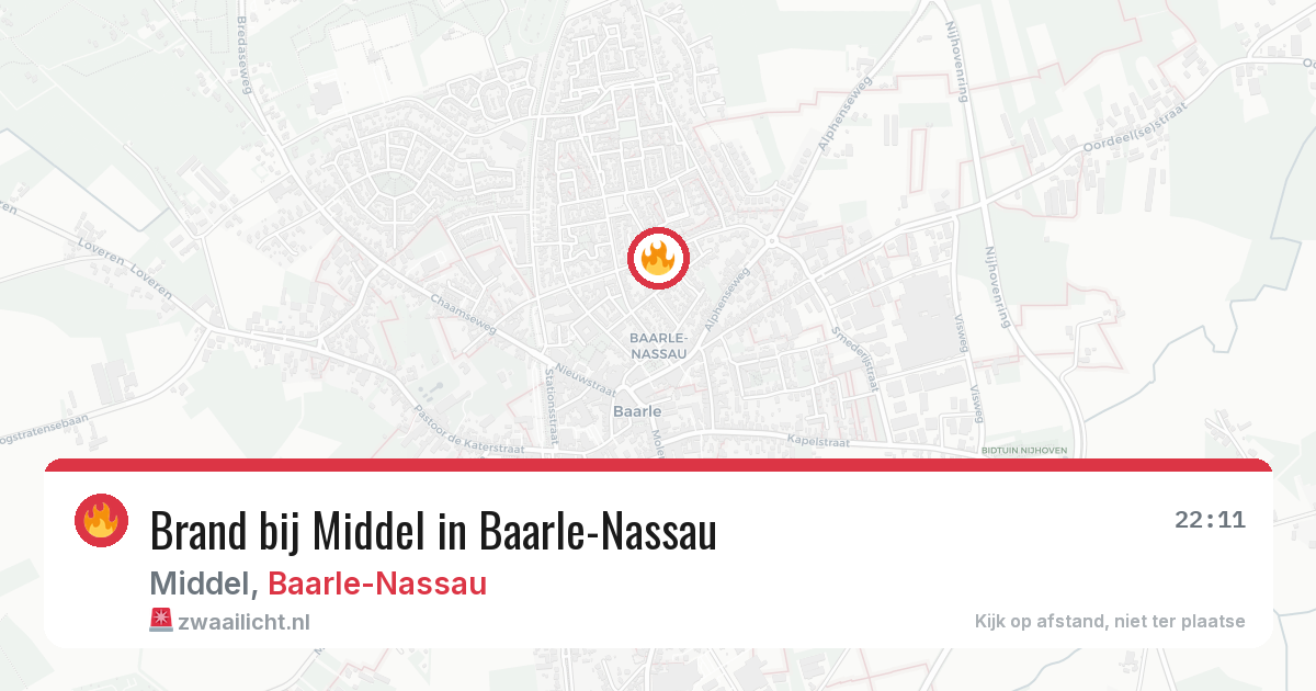Brand bij Middel in Baarle-Nassau — 27 jun 2026