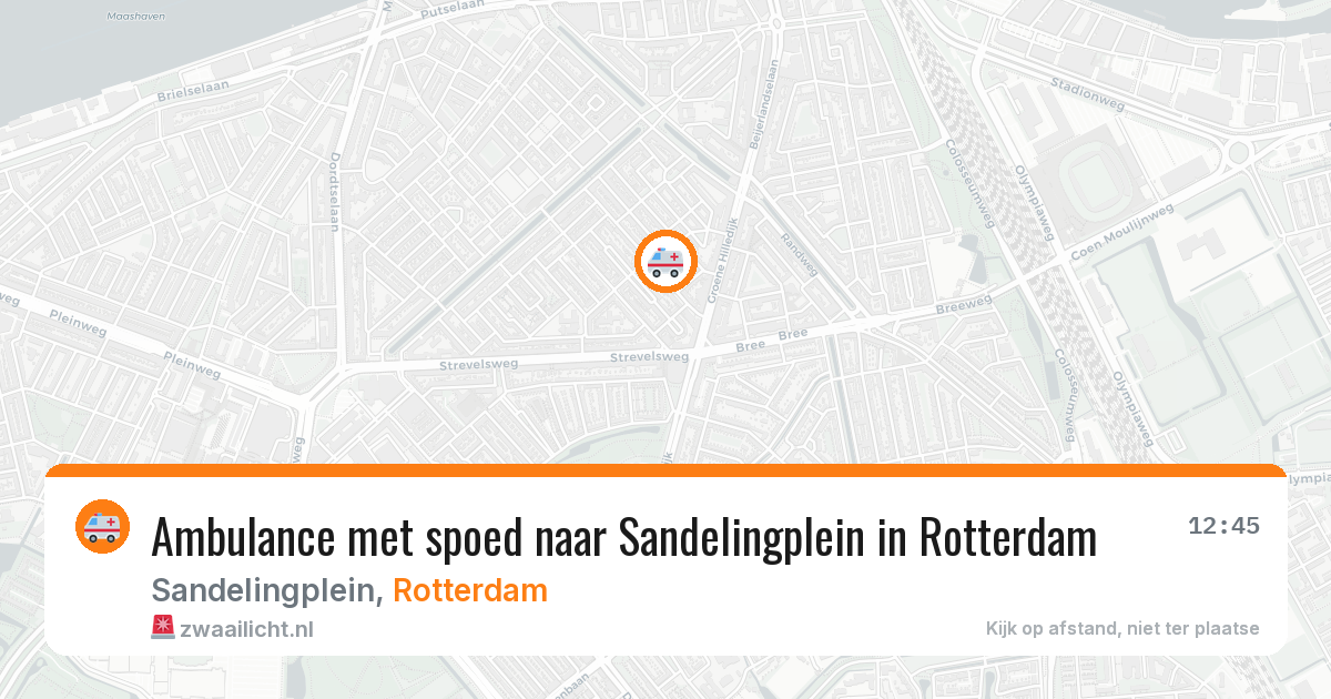 Ambulance met spoed naar Sandelingplein in Rotterdam — 11 aug 2026