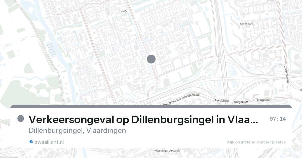 Verkeersongeval op Dillenburgsingel in Vlaardingen — 25 feb 2026