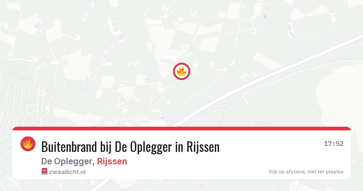 Buitenbrand bij De Oplegger in Rijssen — 29 apr 2026