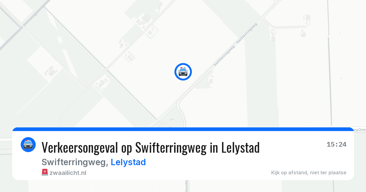 Verkeersongeval op Swifterringweg in Lelystad — 29 mei 2026
