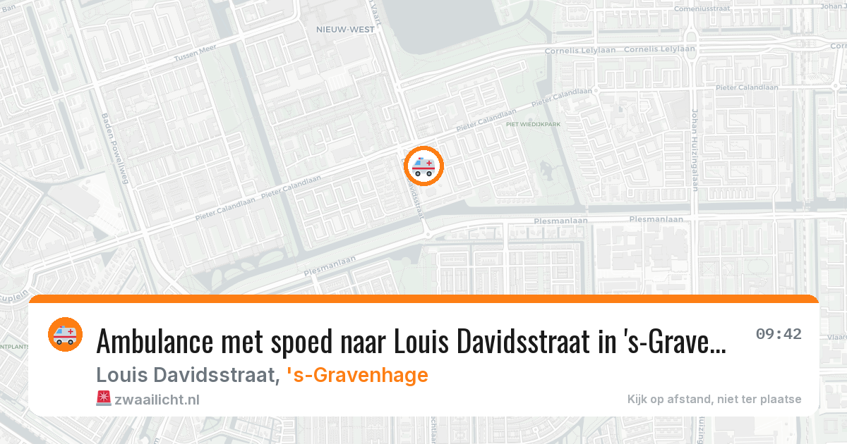Ambulance met spoed naar Louis Davidsstraat in 's-Gravenhage — 27 mrt 2026