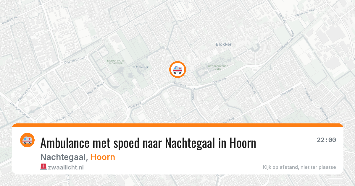 Ambulance met spoed naar Nachtegaal in Hoorn — 10 apr 2026