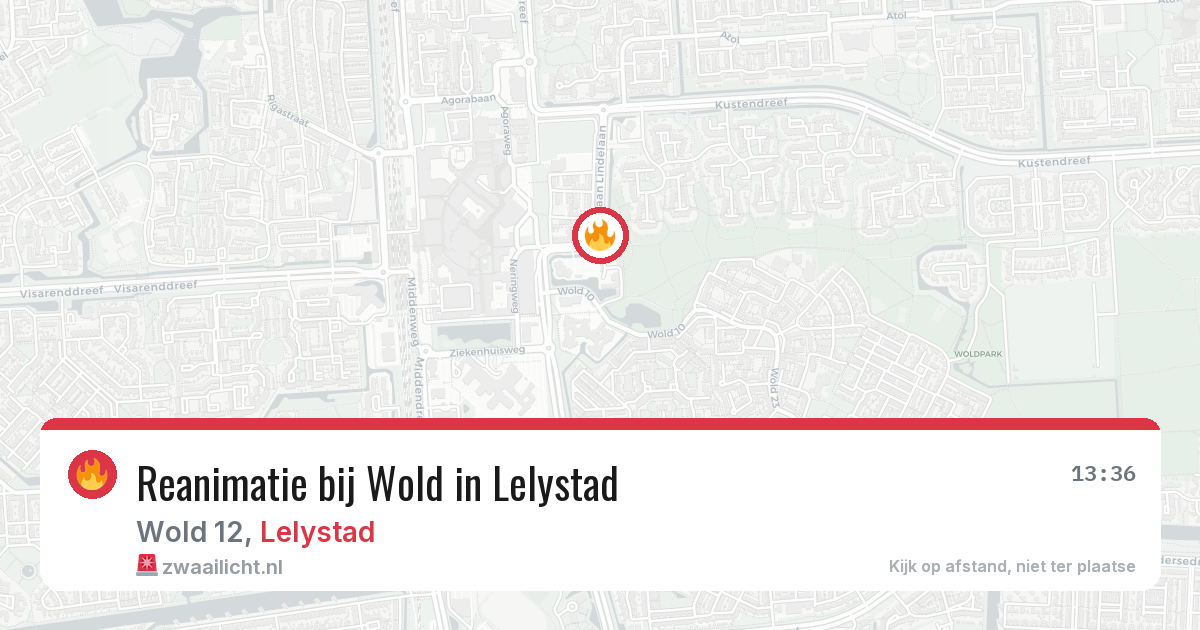 Reanimatie bij Wold in Lelystad — 17 jun 2026